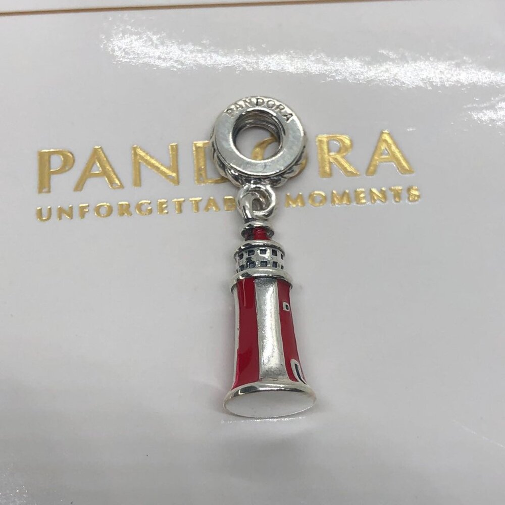 Pandora Red Lighthouse Dangle Charm